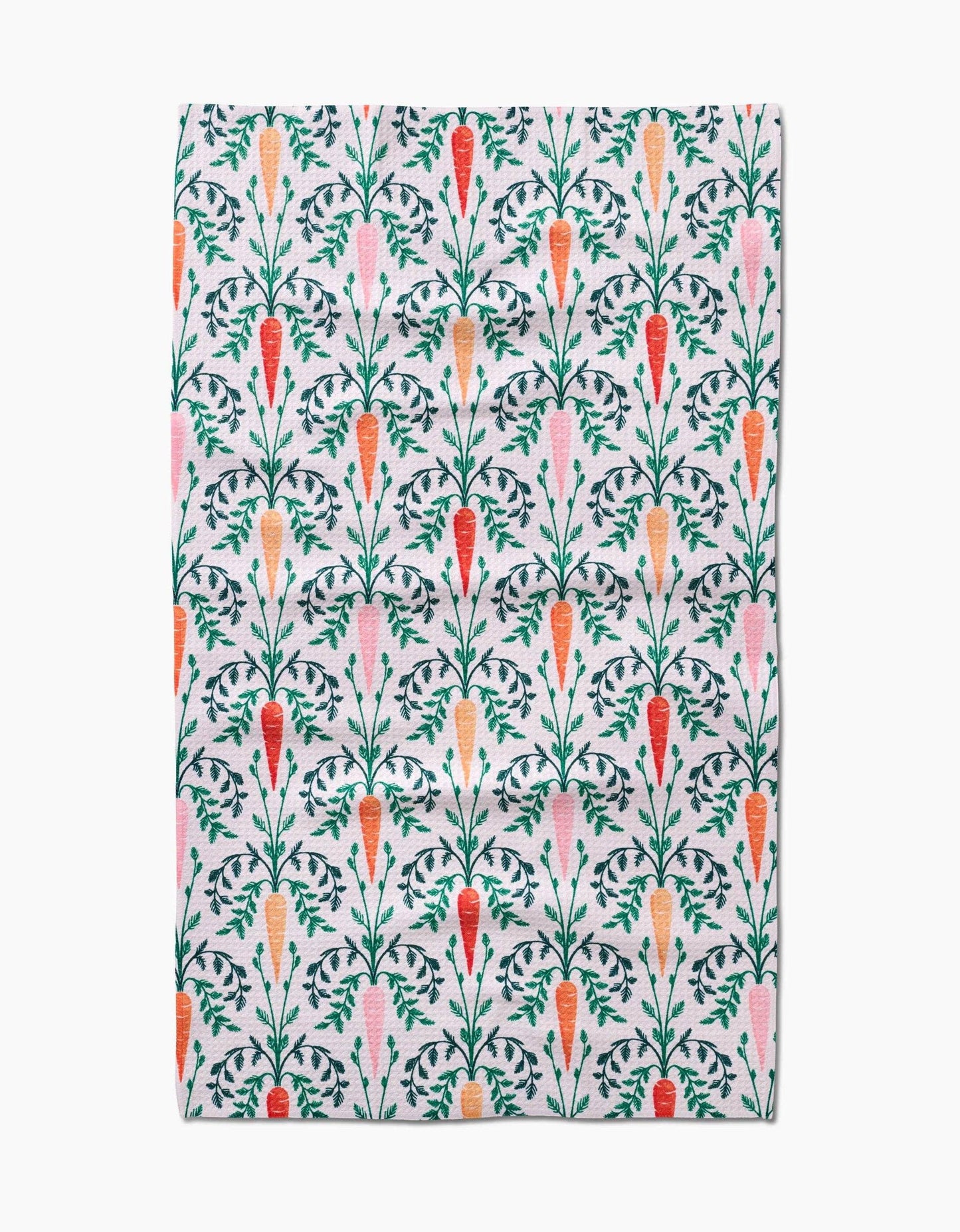 Geometry Carrot Damask Tea Towel - Marcel’s Culinary Experience