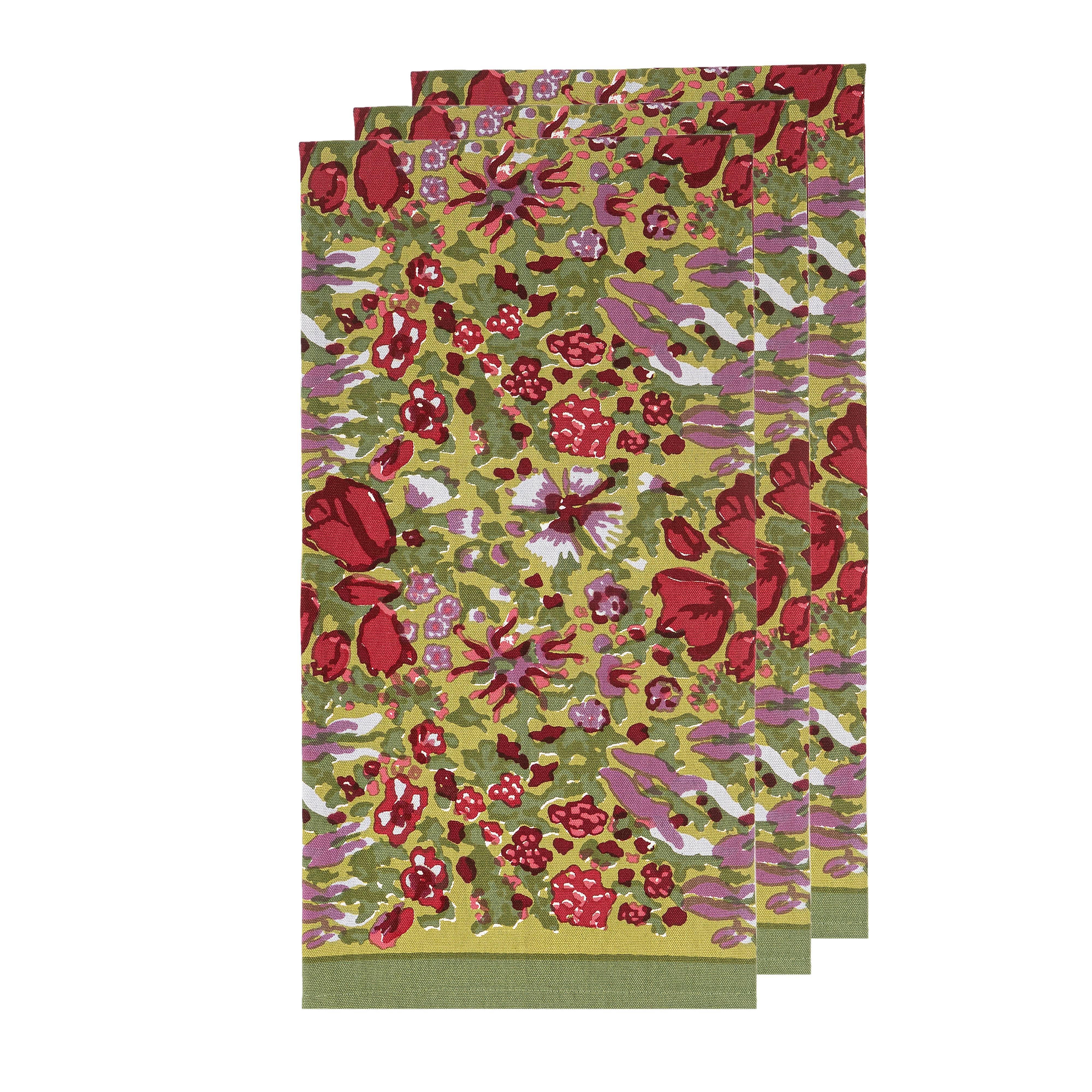 Jardin Red and Green Tea Towel - Thumbnail 5
