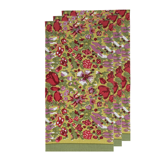 Couleur Nature Jardin Red & Green | Tea Towel - Marcel’s Culinary Experience