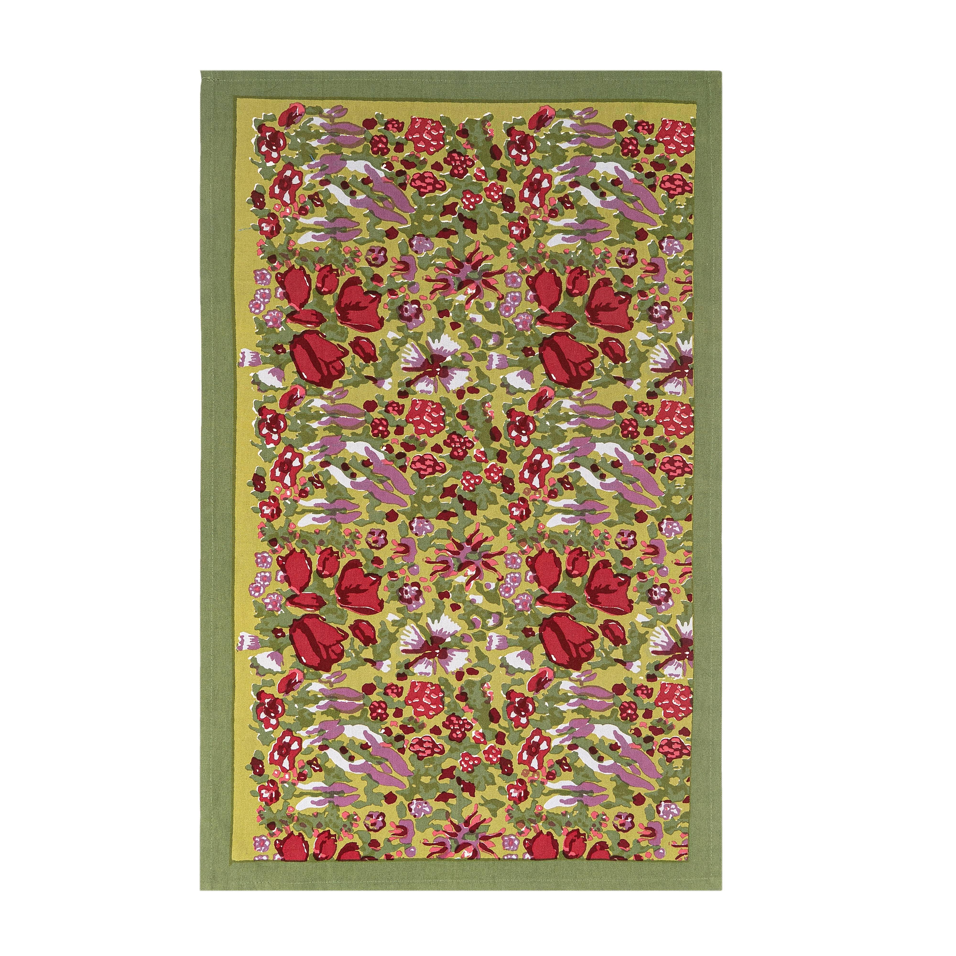 Jardin Red and Green Tea Towel - Thumbnail 4