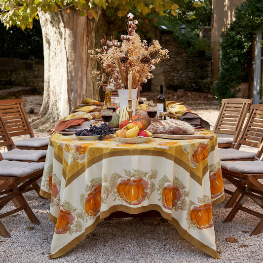 Pumpkin Orange & Mustard Tablecloths - Marcel’s Culinary Experience