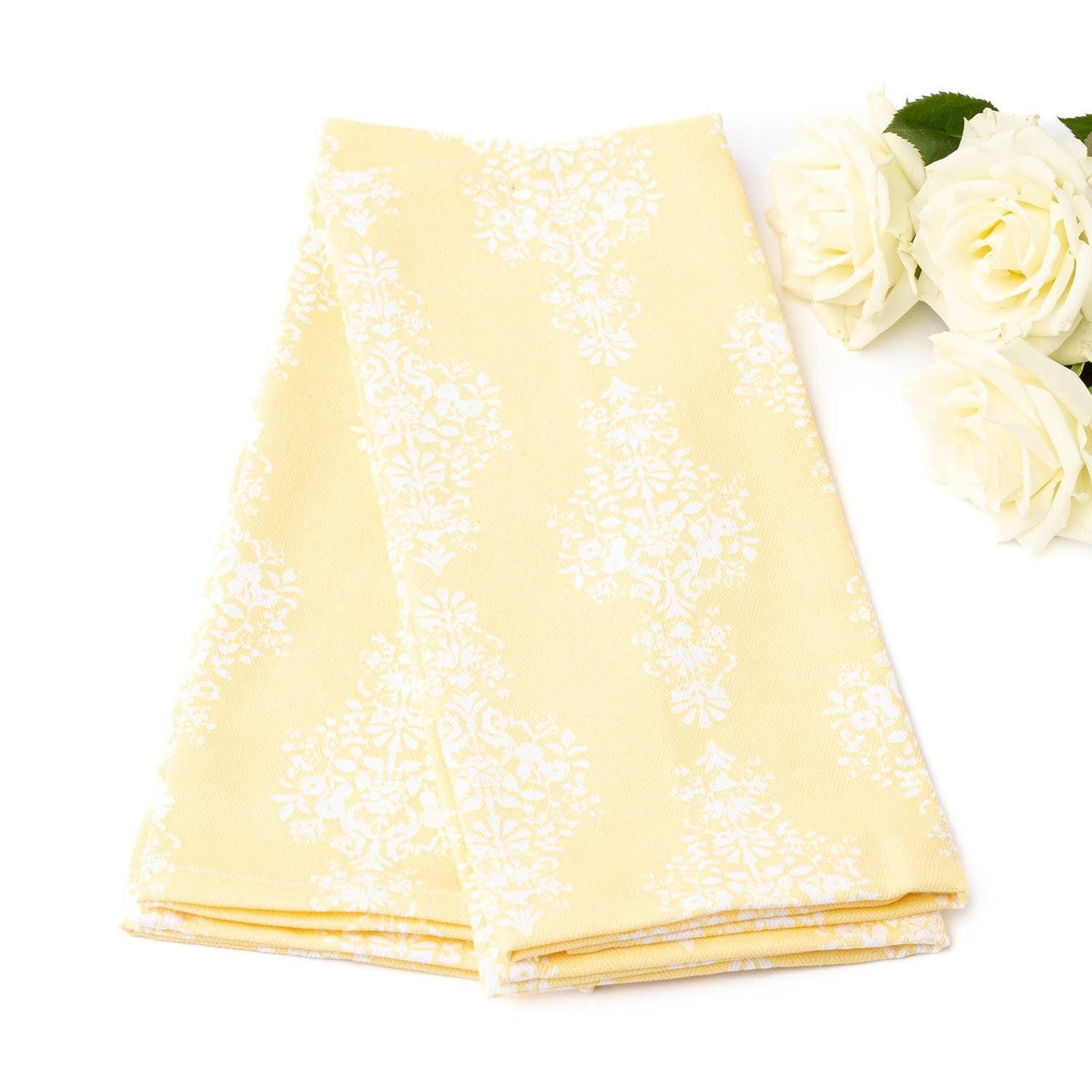 Golden Damask Kitchen Towel Set