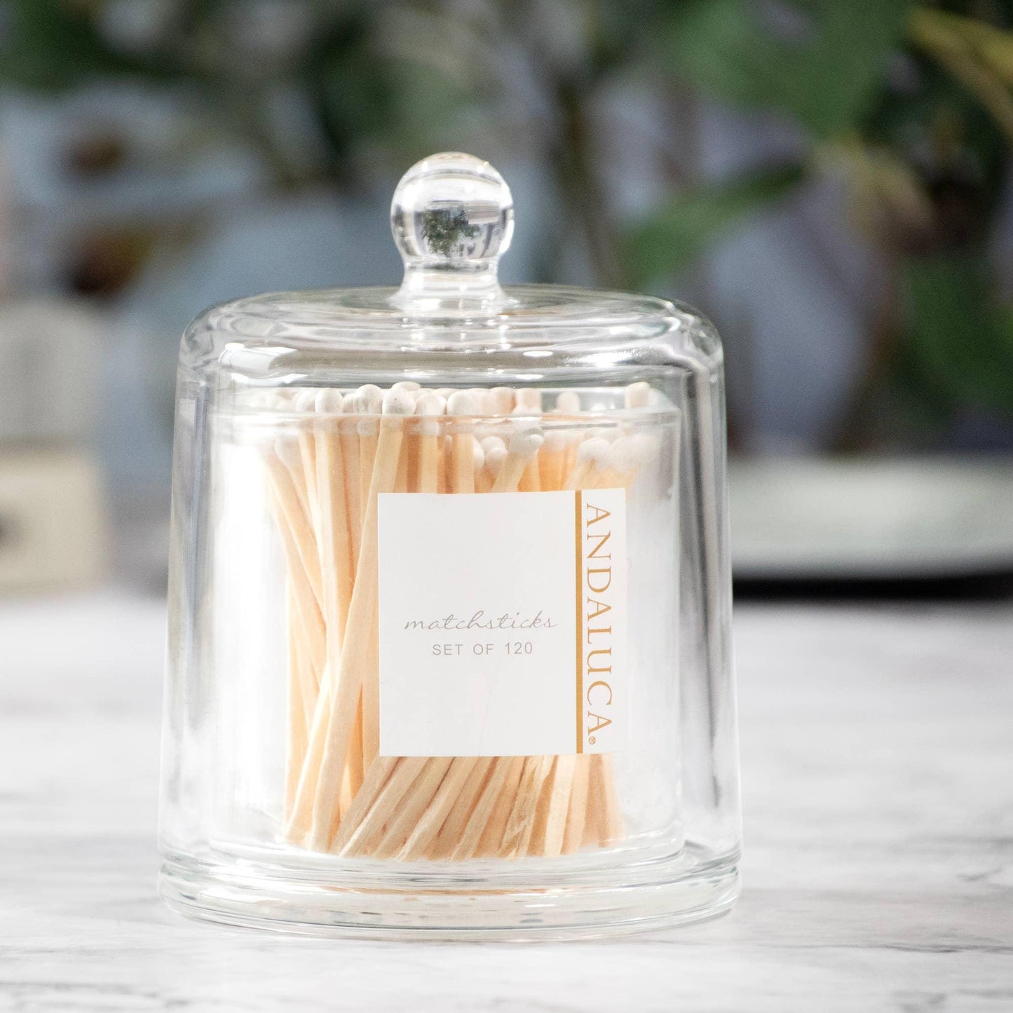 Glass Jar with Lid & 120 Wooden White Matches - Marcel’s Culinary Experience