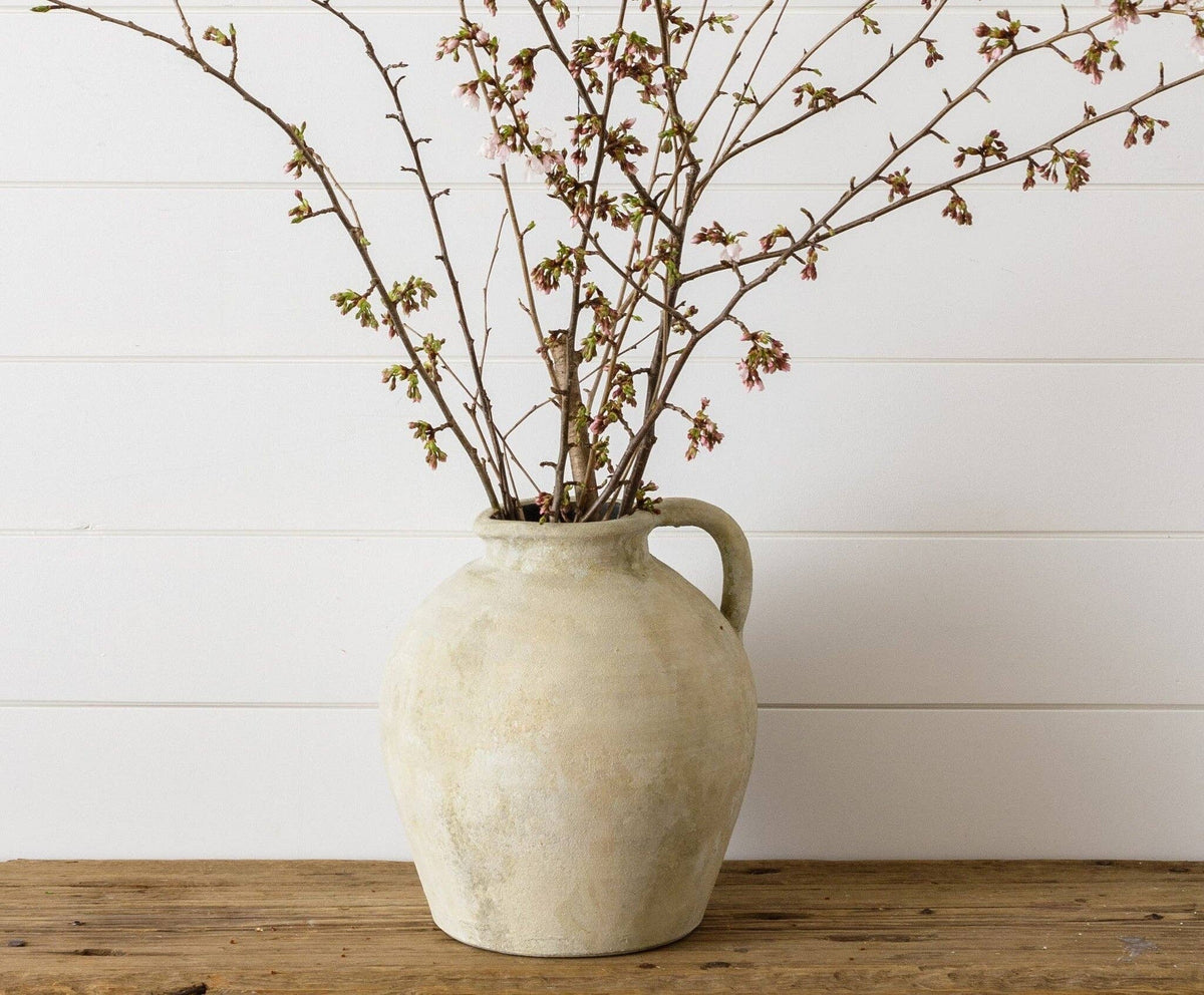 Weathered Tuscan Ceramic Pitcher | 10 Inch