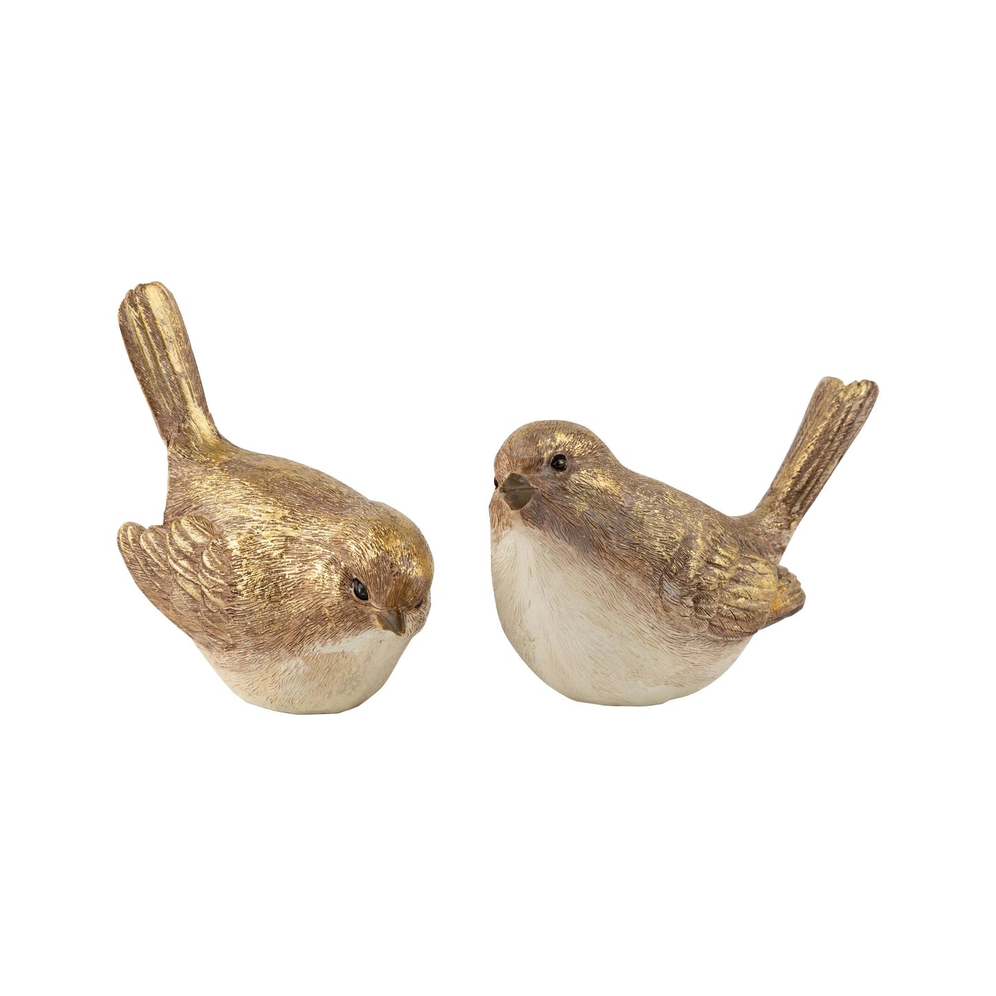 Assorted painted resin bird white,beige,gold,4x3in - Marcel’s Culinary Experience