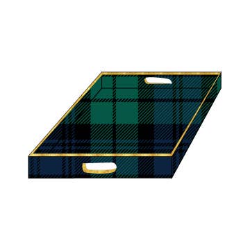 Blackwatch Plaid Resin Catchall Vanity Tray