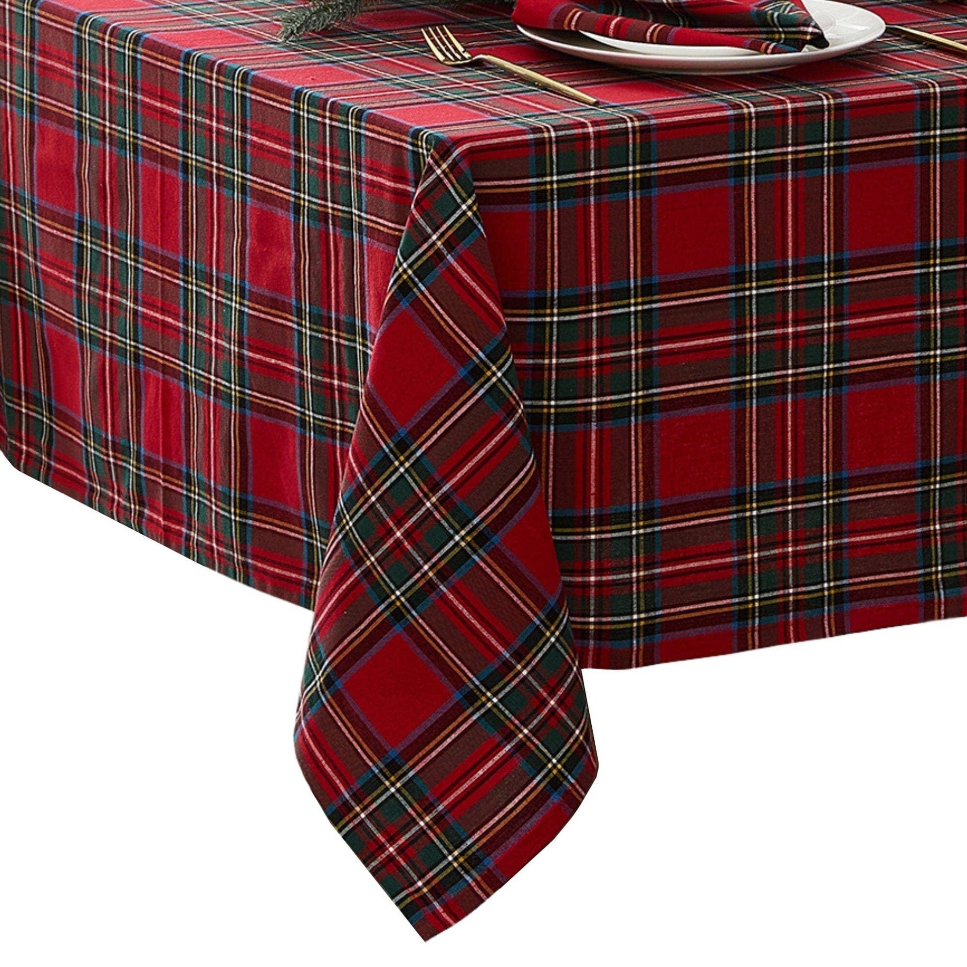 Stowe Tartan Holiday Plaid Cotton Christmas Tablecloth - Marcel’s Culinary Experience