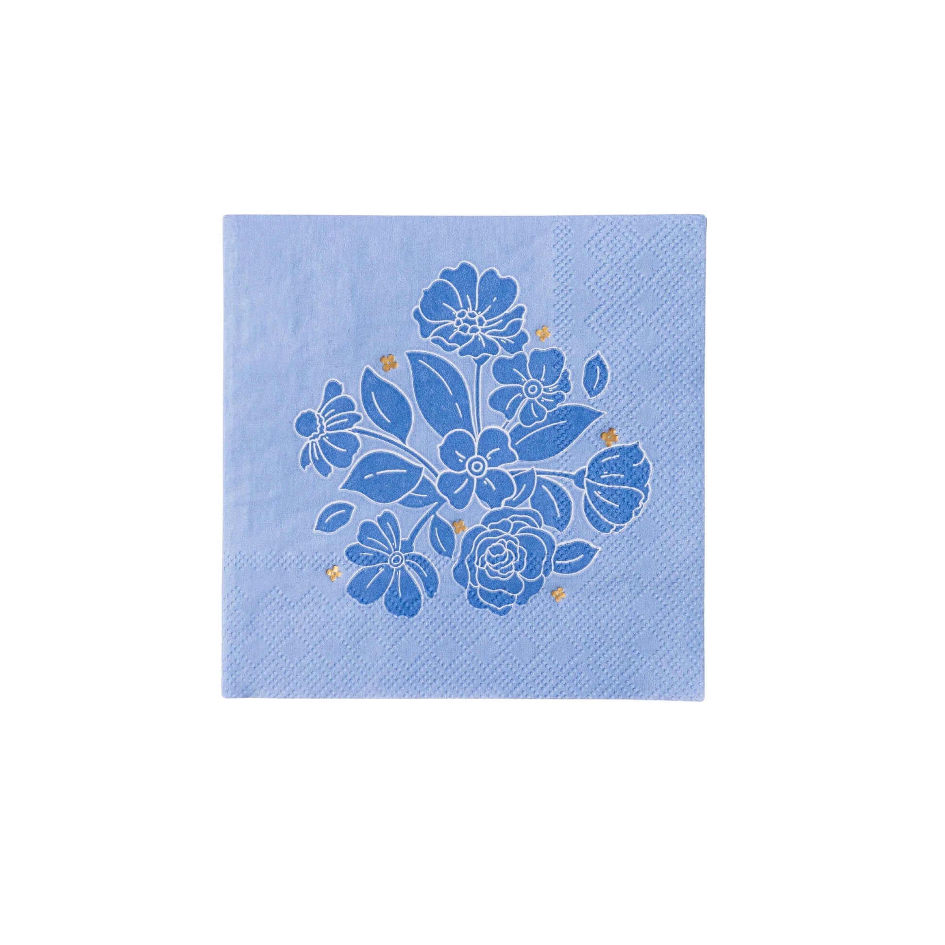 BELLE BLUE ELEGANT FLORAL COCKTAIL NAPKINS - Marcel’s Culinary Experience