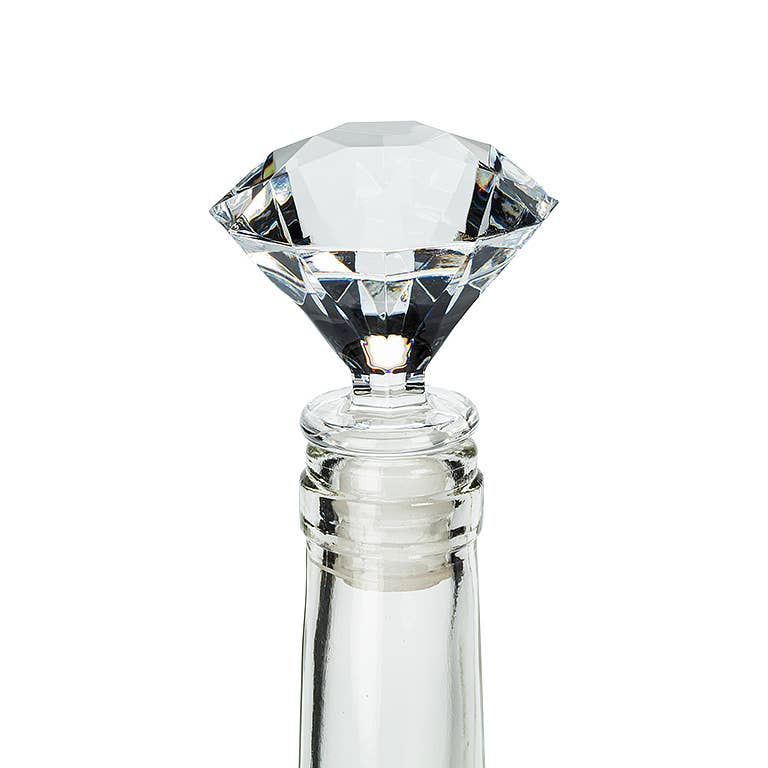 Round Cut Gem Bottle Stopper – 3"H