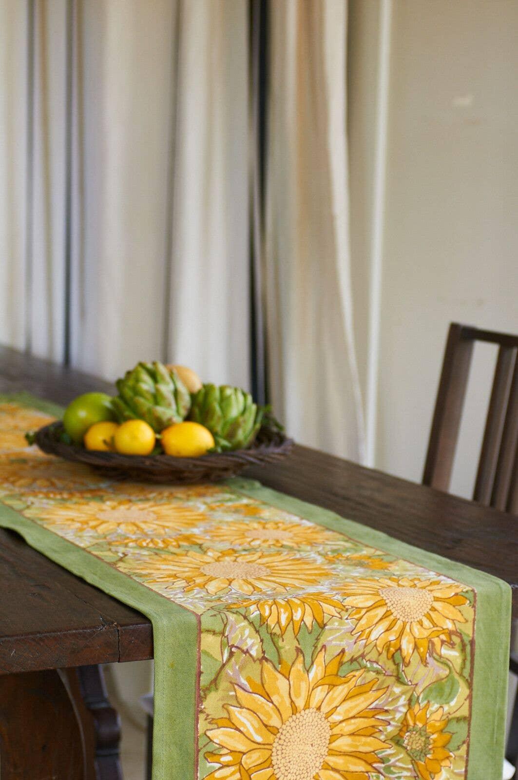 Couleur Nature Sunflower Yellow & Green | Table Runner - Marcel’s Culinary Experience