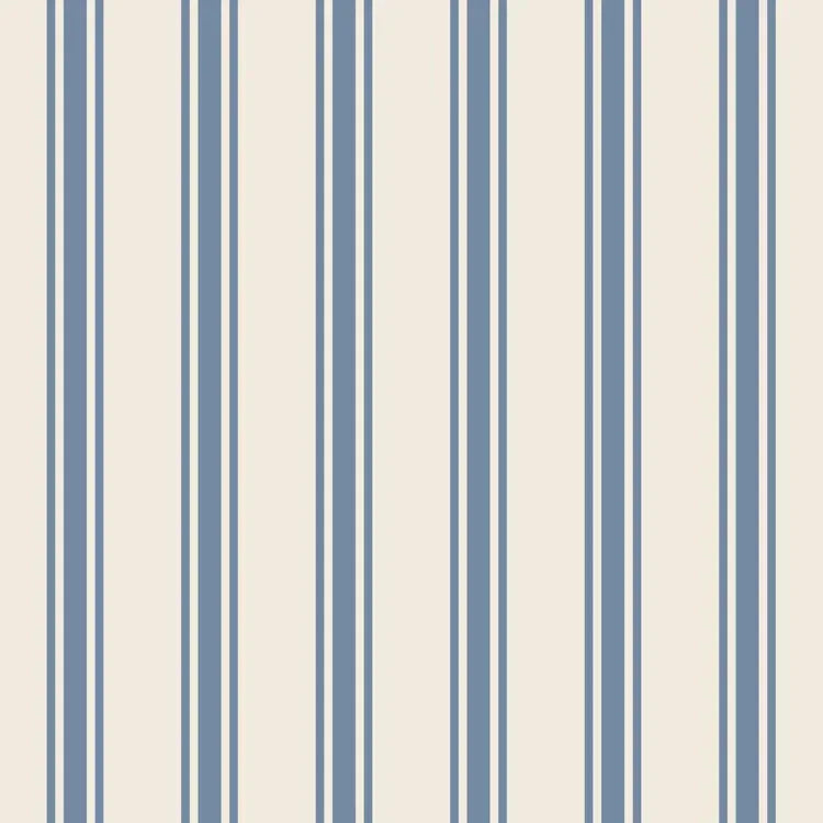 Hester & Cook Cornflower Blue Linen Stripe Cocktail Napkins