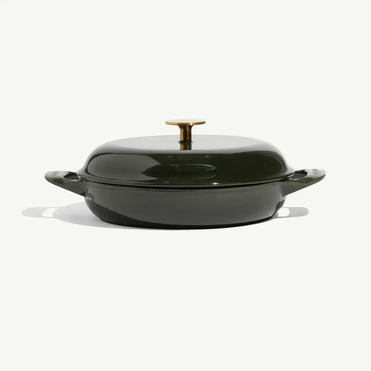Made In Willow Green Enameled Cast Iron Braiser -3.5 Qt - Marcel’s Culinary Experience