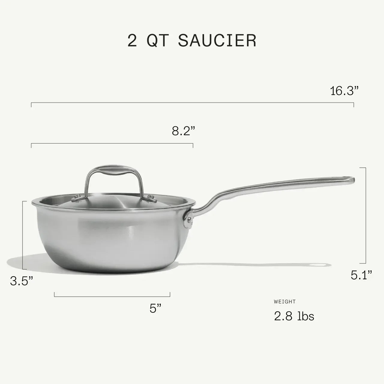 Made In Stainless Clad Saucier