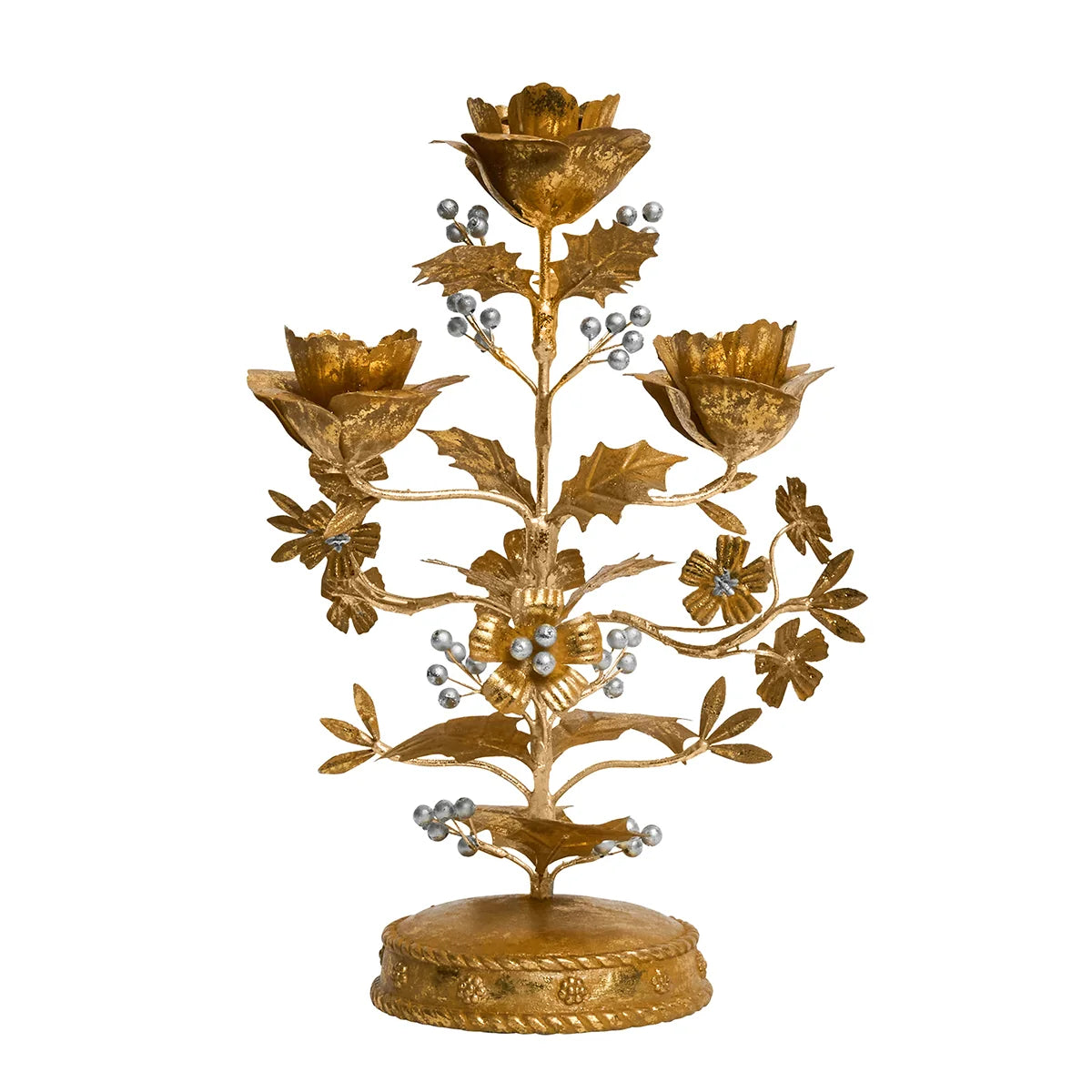 Juliska Forest Walk Holly 13" Centerpiece Candelabra