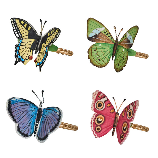 Juliska Meadow Walk Butterfly Napkin Rings - Set of 4