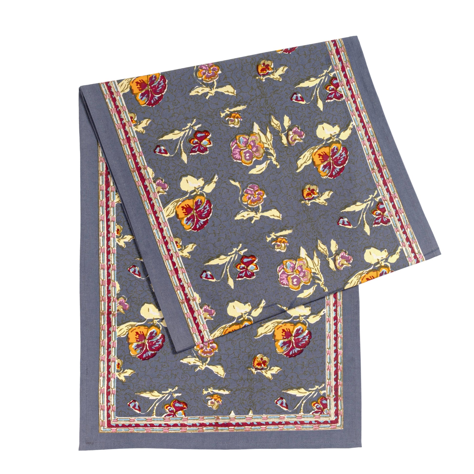 Couleur Nature Pansy Red & Grey | Table Runner - Marcel’s Culinary Experience