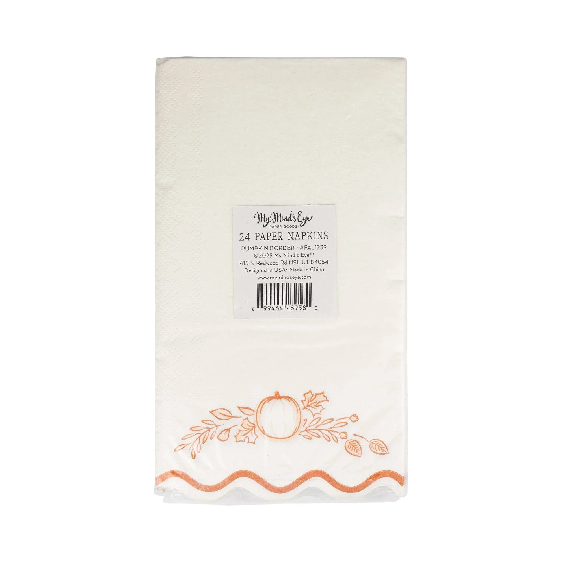 Falloween Pumpkin Guest Napkin - Marcel’s Culinary Experience