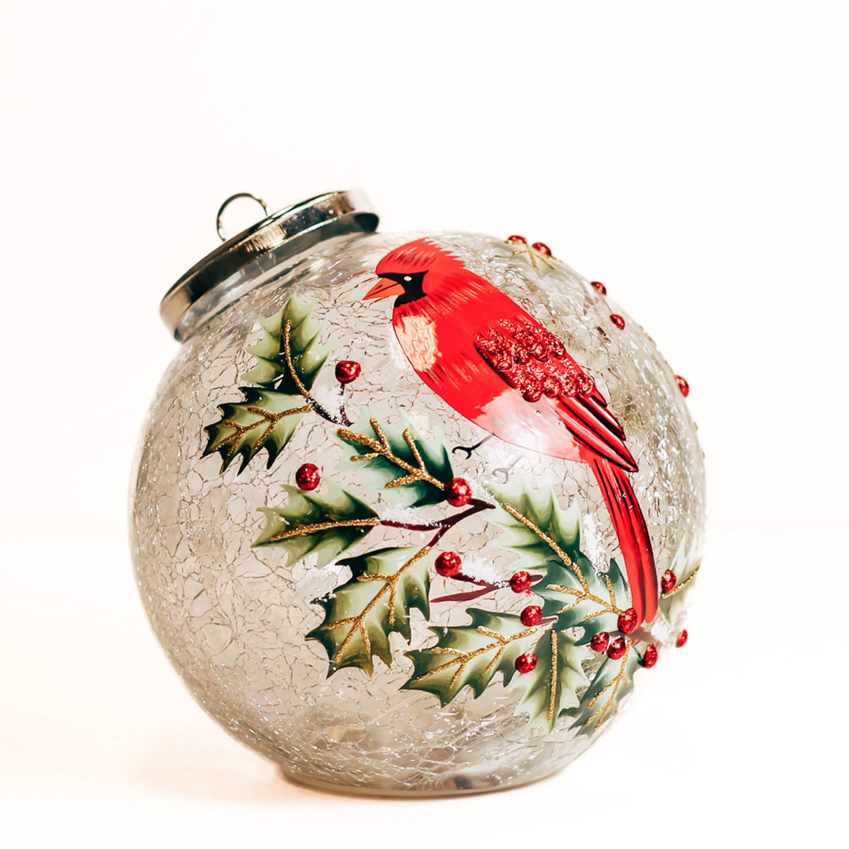 Cardinal Berry Ornament LED