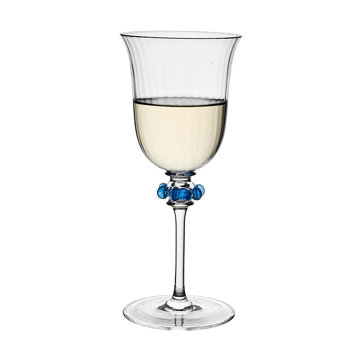 Juliska Nell Ruffle Wine Glass, Chambray
