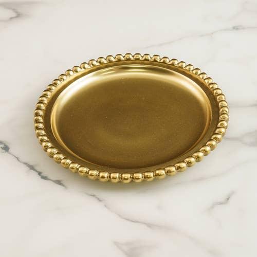 GOLD BEAD ROUND TRAY - Marcel’s Culinary Experience