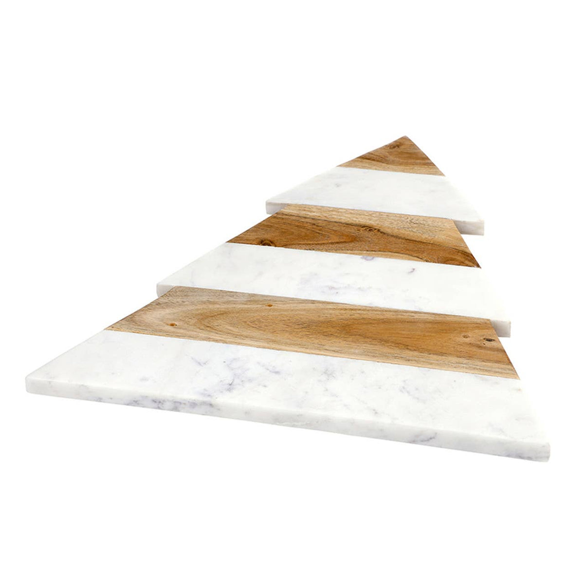 Marble and Wood Christmas Tree Charcuterie Board