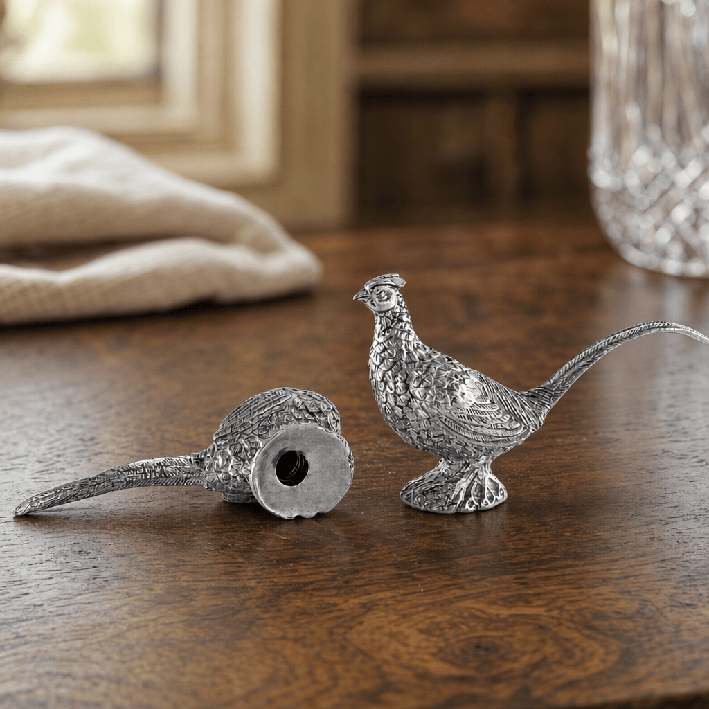 Pewter Pheasant Salt & Pepper Shakers