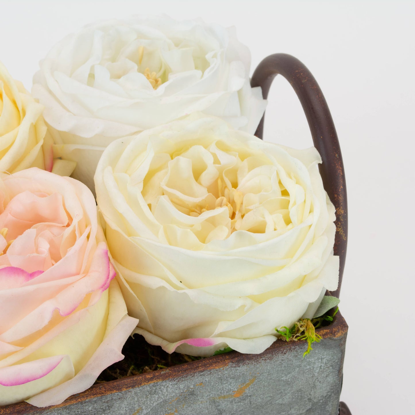 English Rose Stem Champagne Real Touch 17 Inch
