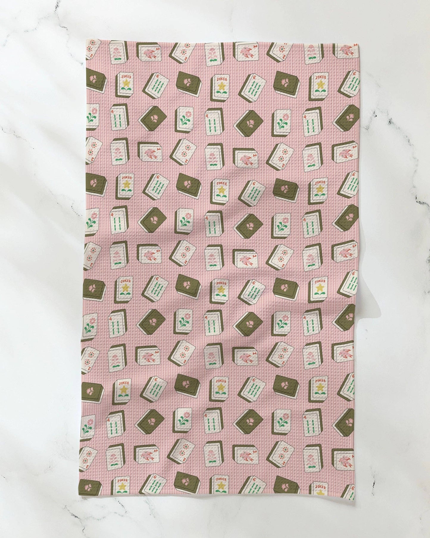 Flower Tiles Tea Towel