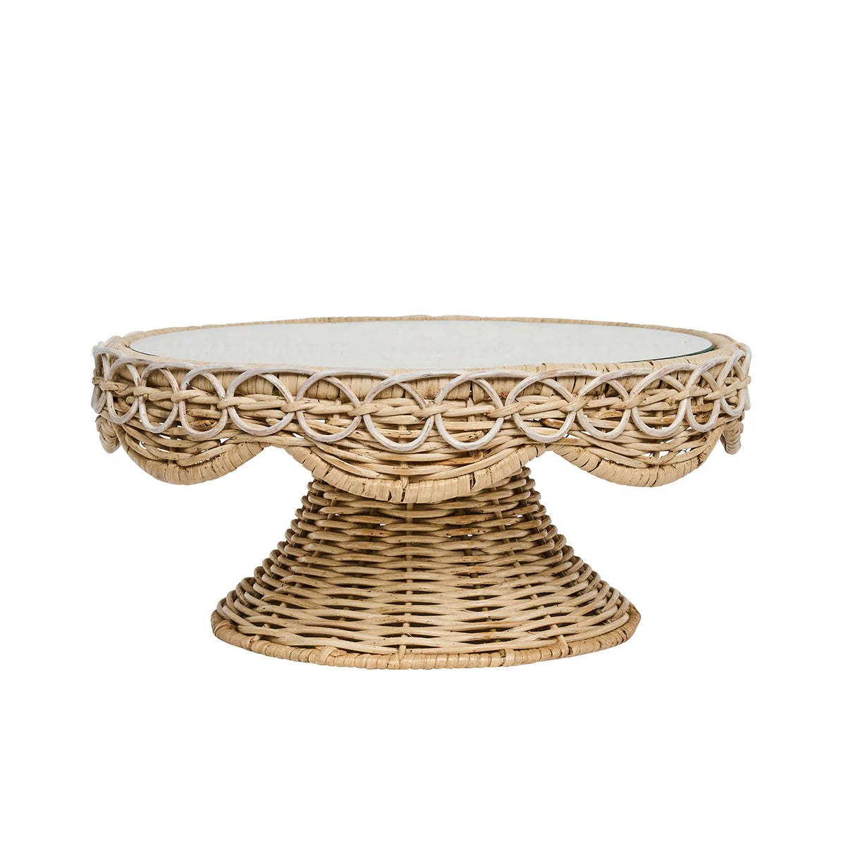 Juliska Provence Rattan Cake Stand - Whitewash