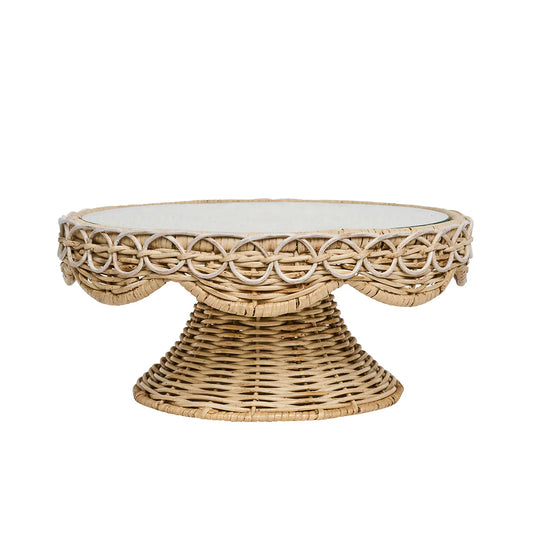 Juliska Provence Rattan Cake Stand - Whitewash