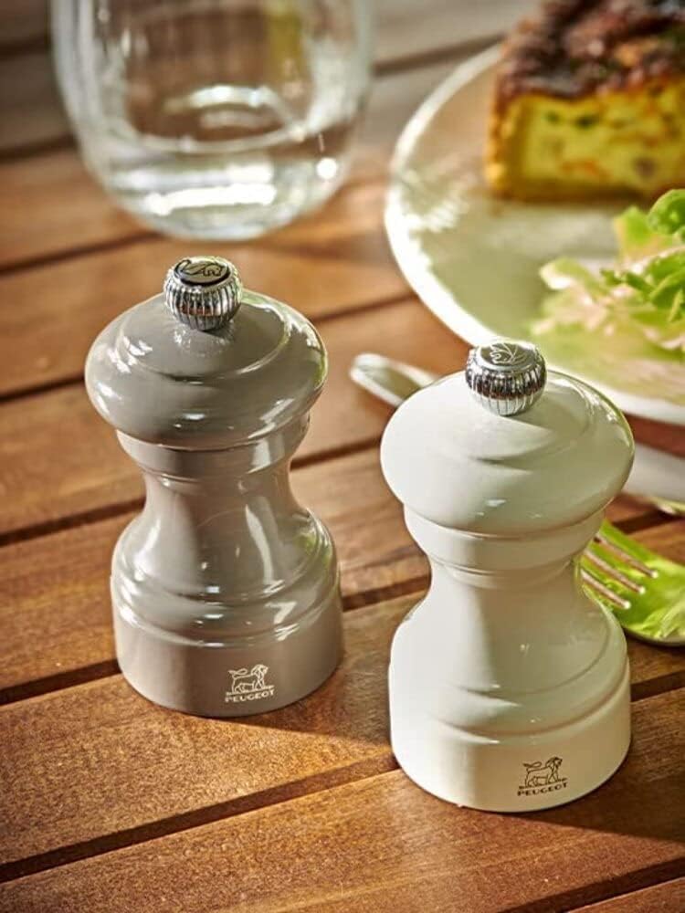 Peugeot Bistro Salt Mill Pearl Grey Gloss Painted Wood - 4"