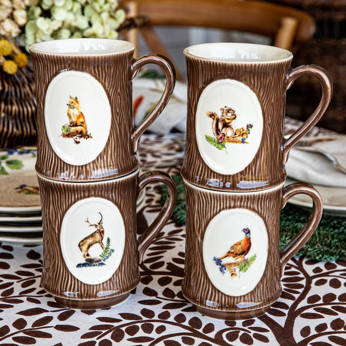Juliska Forest Walk Animal Mugs, assorted set/4 - Marcel’s Culinary Experience