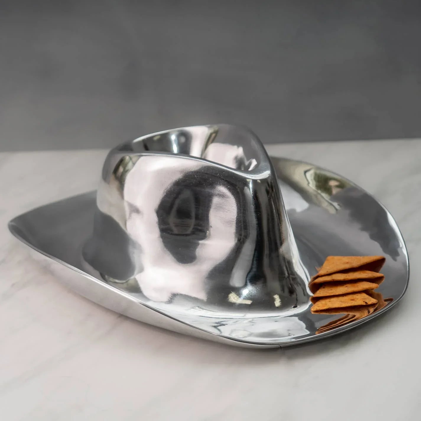 Cowboy Hat Snack Server Chip and Dip