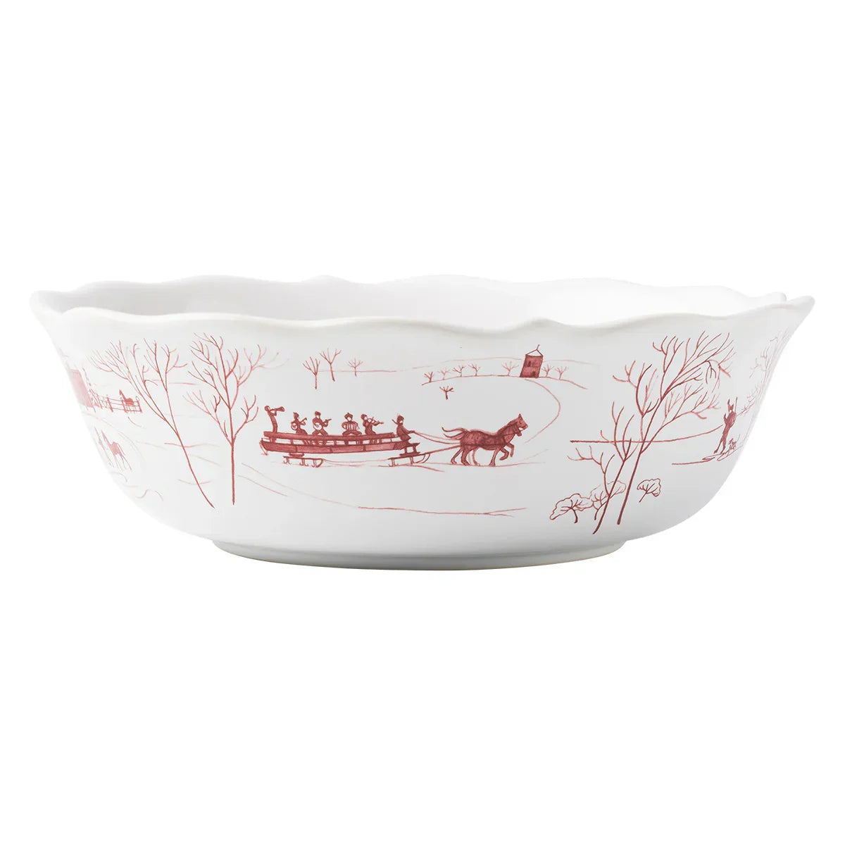 Juliska Country Estate Winter Frolic 10" Serving Bowl - Ruby