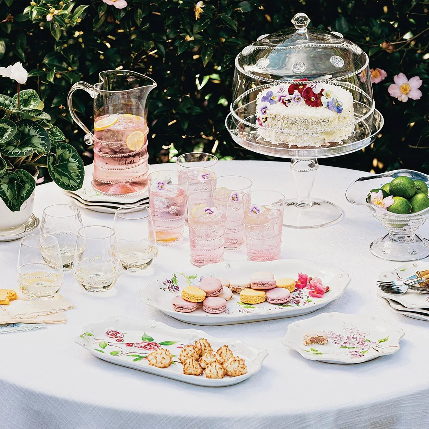 Juliska Berry & Thread Floral Sketch 16" Platter - Wisteria - Marcel’s Culinary Experience