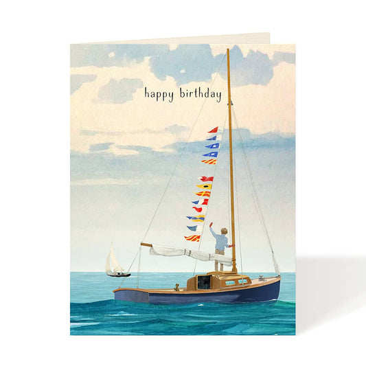 Birthday Sailing Birthday Greeting Card
