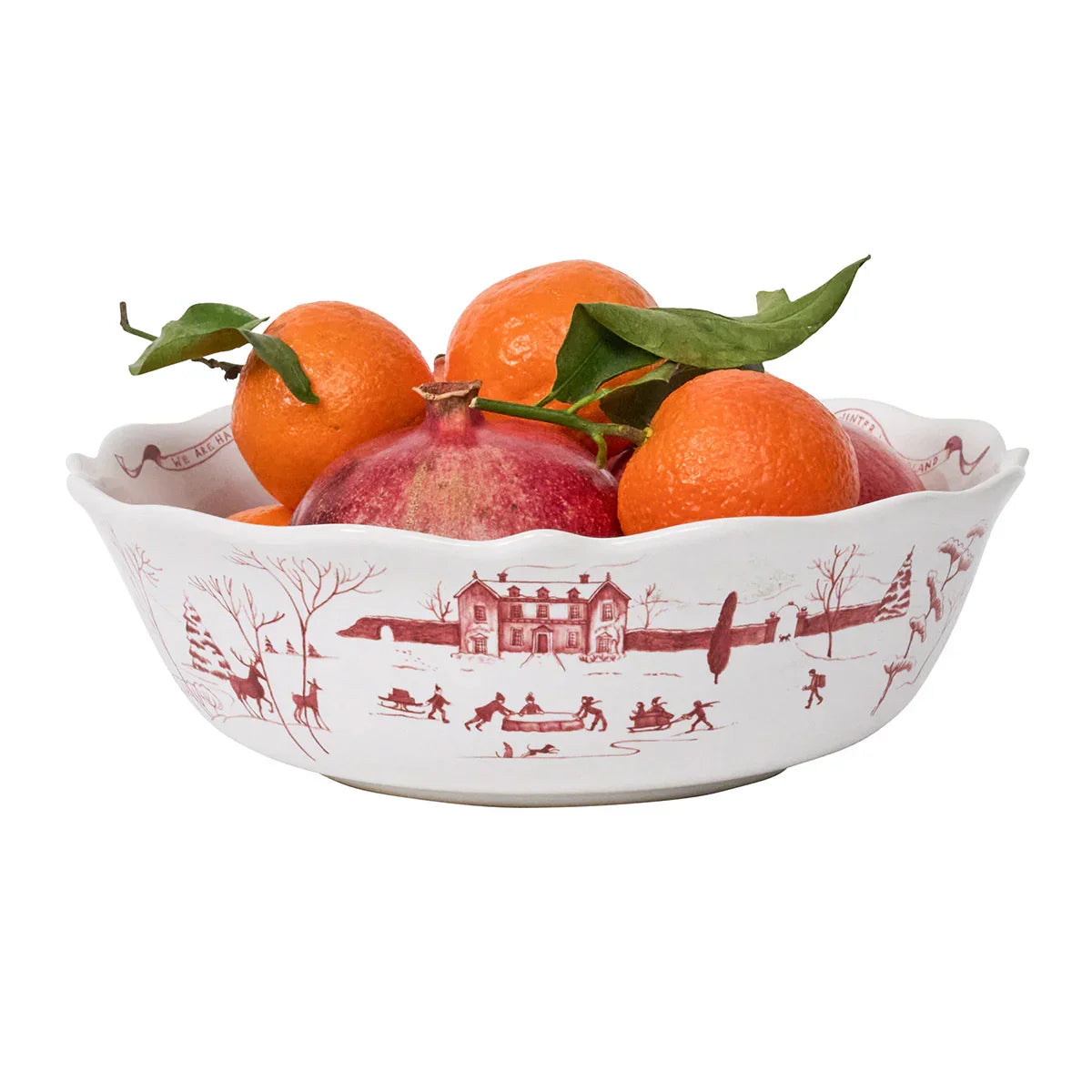 Juliska Country Estate Winter Frolic 11" Serving Bowl - Ruby