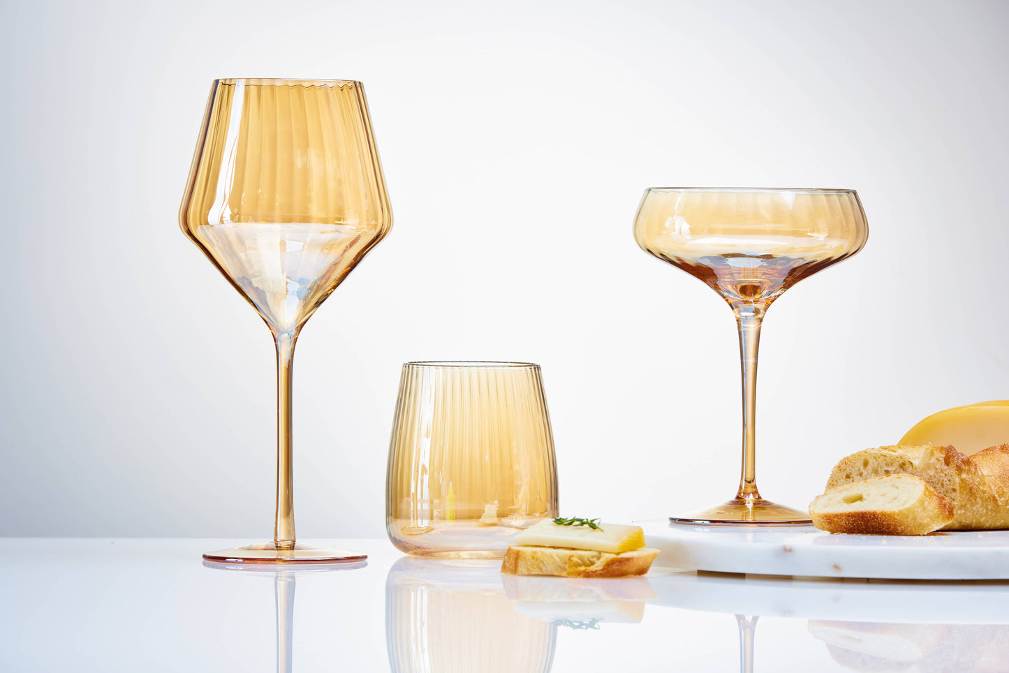 Chelsea Optic Coupe Glass Amber Everyday
