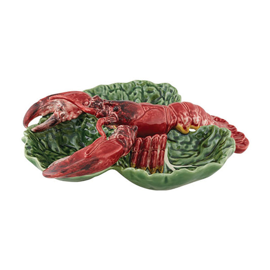 Bordallo Pinheiro Large Cabbage Appetizer Plate with Lobster
