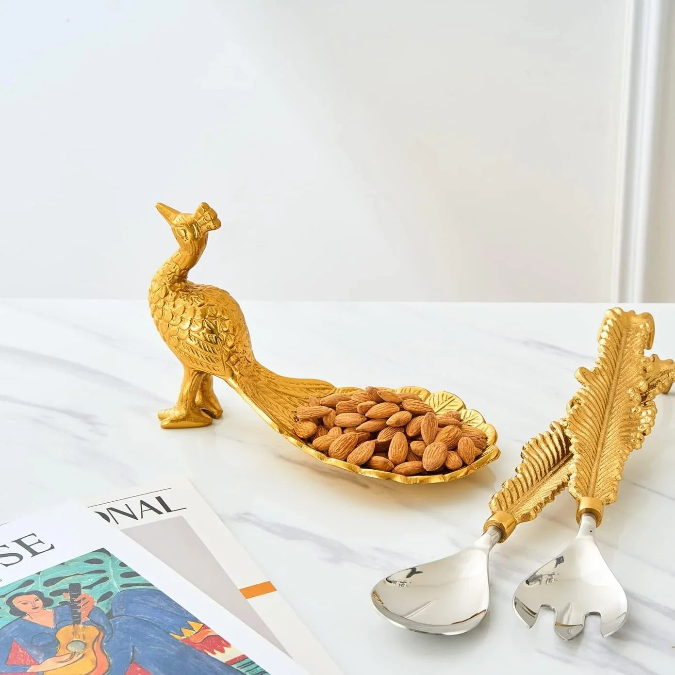 Gold Peacock Candy/Nut Dish - Marcel’s Culinary Experience