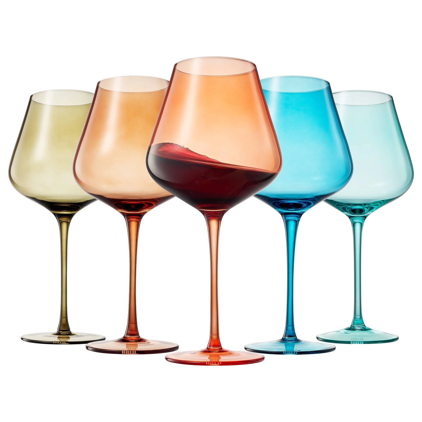 French Riviera Wine Glasses - Mediterranean Coastline - 20 oz