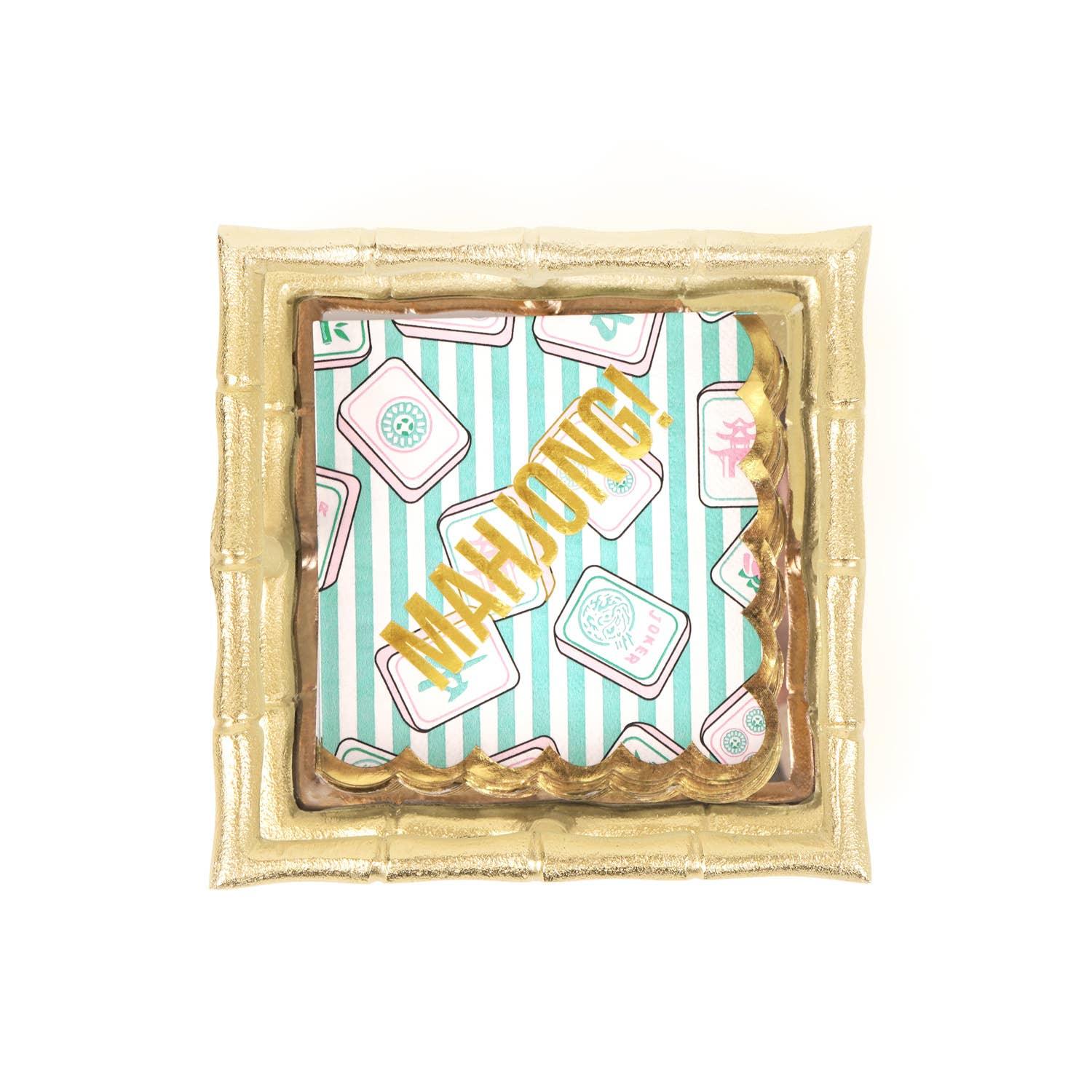Marcel's Culinary Experience Mahjong Stripe Beverage Napkin - Thumbnail 5