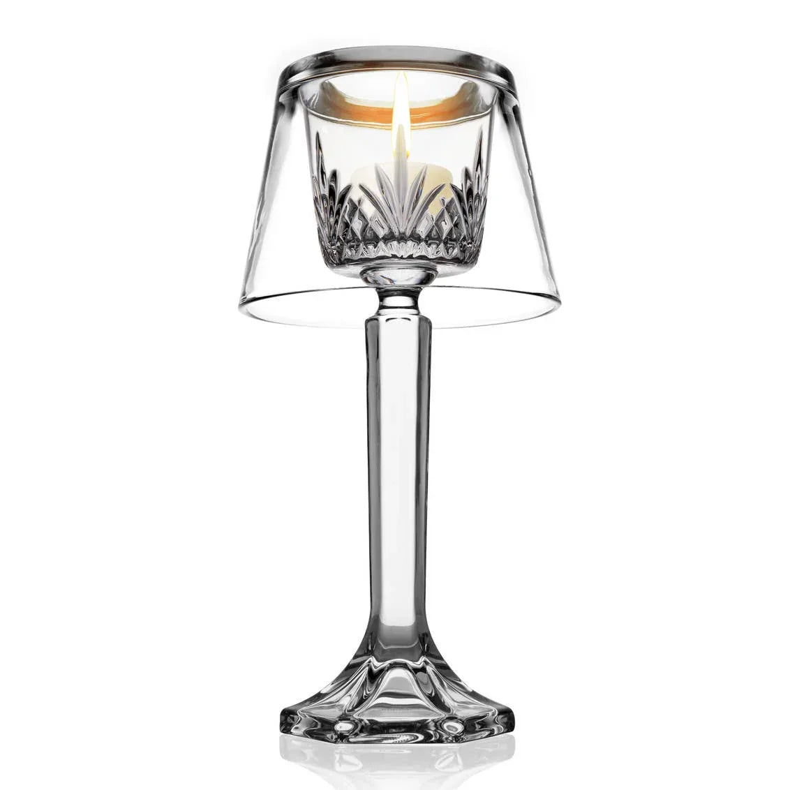 Dublin Crystal Candle Lamp - Clear Unleaded Crystal Votive Holder