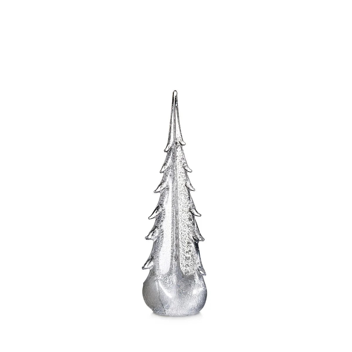 Simon Pearce Silver Leaf Evergreen Seconds, 14 in.