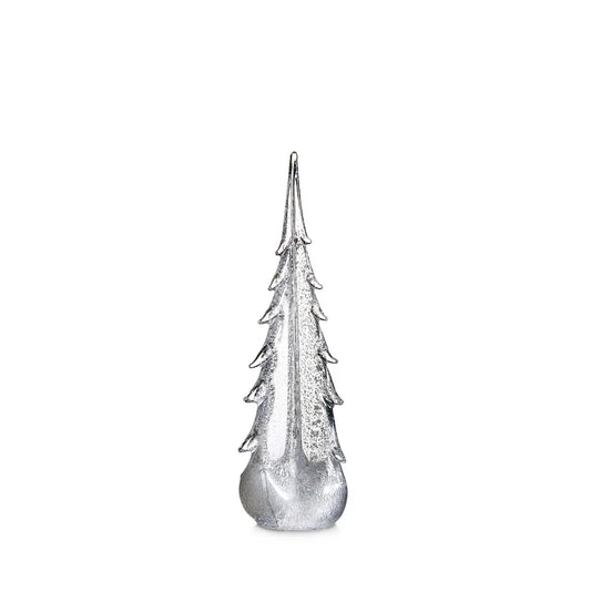 Simon Pearce Silver Leaf Evergreen Seconds, 14 in.