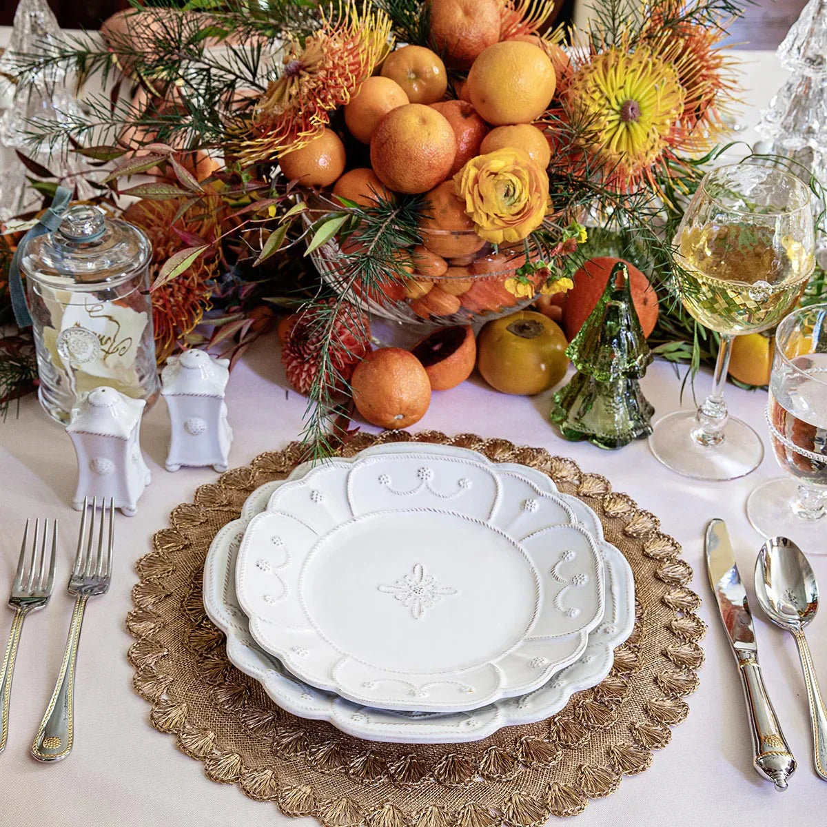 Juliska Jardins du Monde Dessert/Salad Plate - Whitewash