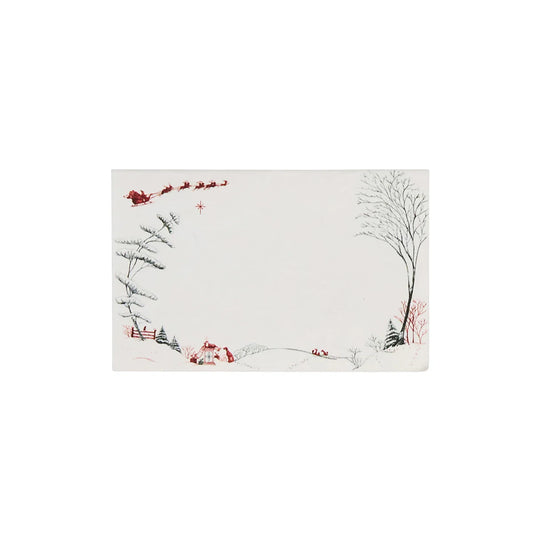 Juliska Winter Frolic Place Card Set - Evergreen