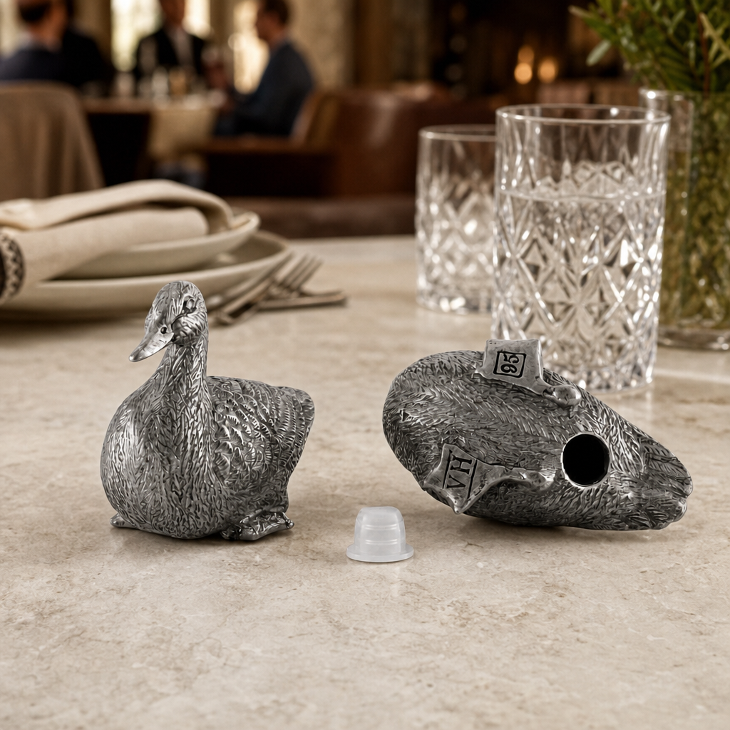 Pewter Mallard Duck Salt & Pepper Shakers