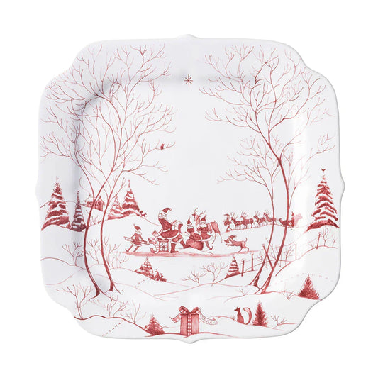 Juliska Country Estate Winter Frolic Cookie Tray - Ruby