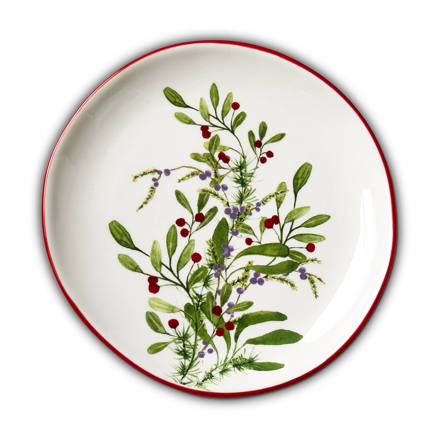 Winter Berries Salad Plate Multi Earthenware